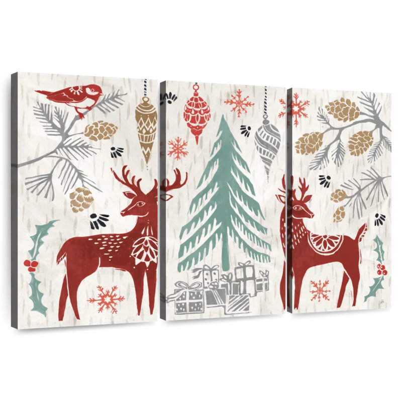 Lelend Woodcut Christmas I, H 36 po x l 57 po