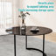 Plateau de table rond en verre trempé de 36 pouces en marbre noir - remplacement bricolage pour les tables de salle à manger, de café et de patio
