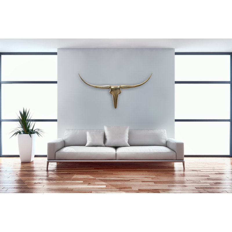 Amstyle, Skyport Wall Décor, Gold, 60 cm H x 125 cm W x 10 cm D