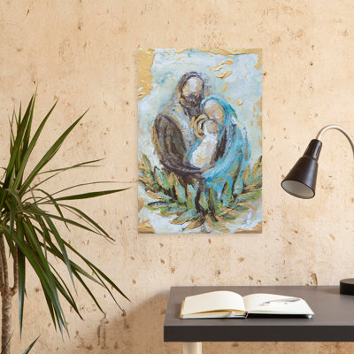 Holy Family Abstract Contemporary Winter Art