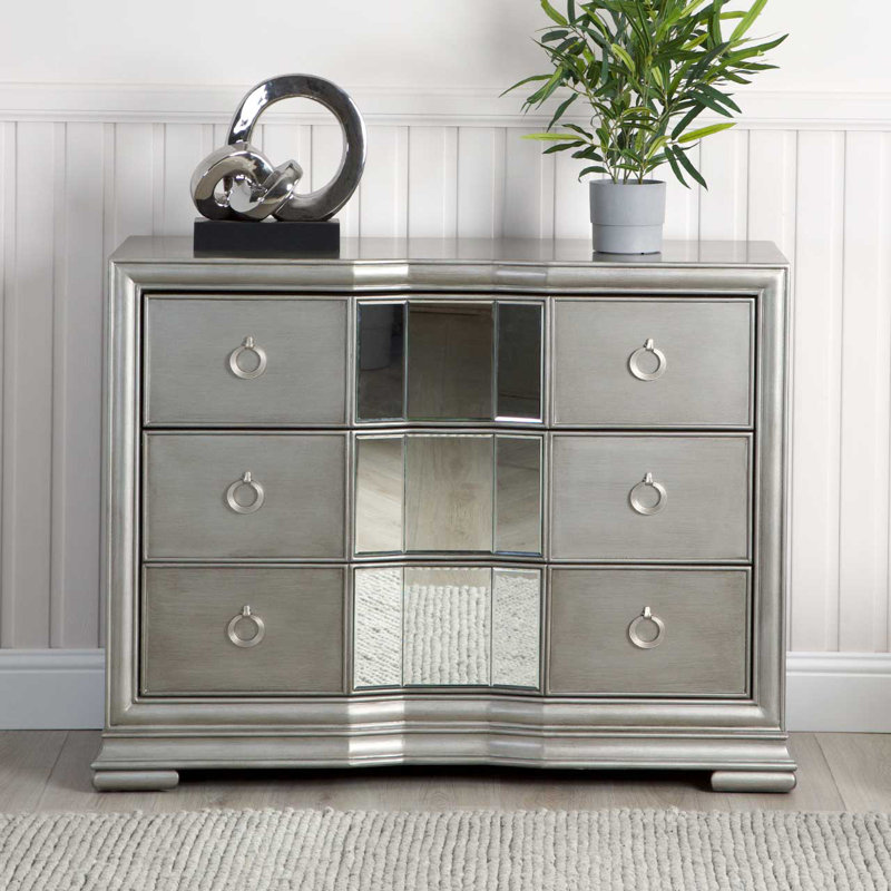 Adorna 120cm W Chest of Drawers, Silver