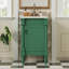 Meuble-lavabo moderne de 18 pouces avec lavabo, meuble de rangement moderne avec porte, meuble de salle de bain autoportant pour petit espace, meuble-lavabo simple avec tablette réglable