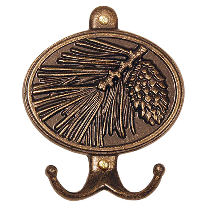 Pinecone Wall Hook, Antique Coppper