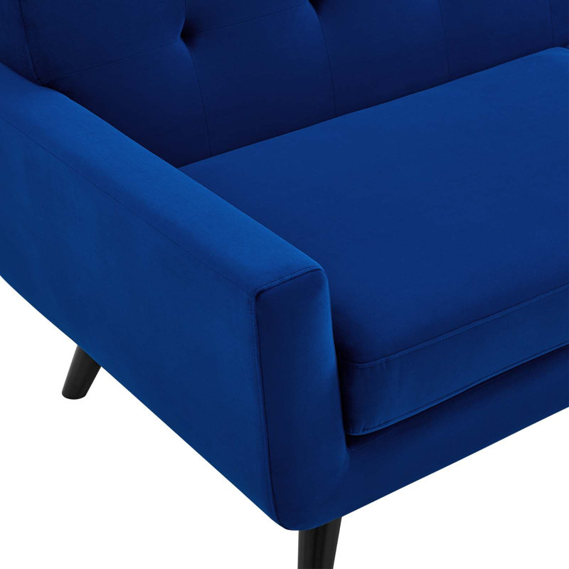 Engage Performance Velvet Armchair, Navy Velvet