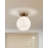 1LT Flushmount, Gold & Opal