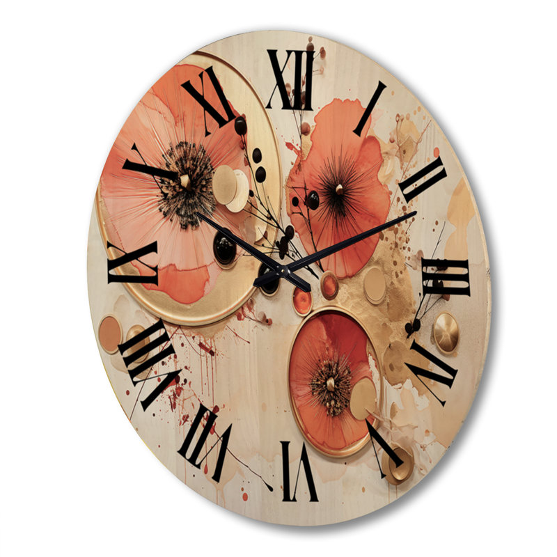 Horloge murale Poppie Bliss, Très grand