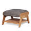 Watkins Teak Upholstered Ottoman with Cushion