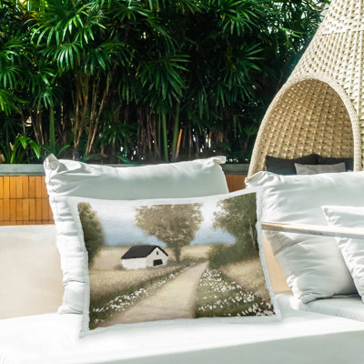 Housse et insert de coussin rectangulaire intérieur / extérieur en polyester par Michael Macron