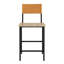 Tabouret de comptoir, finition noire