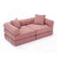 Canapé-lit modulaire convertible pour petits espaces, aucun assemblage requis, tissu en velours côtelé avec accoudoirs amovibles et structure de forme fixe-1903006009