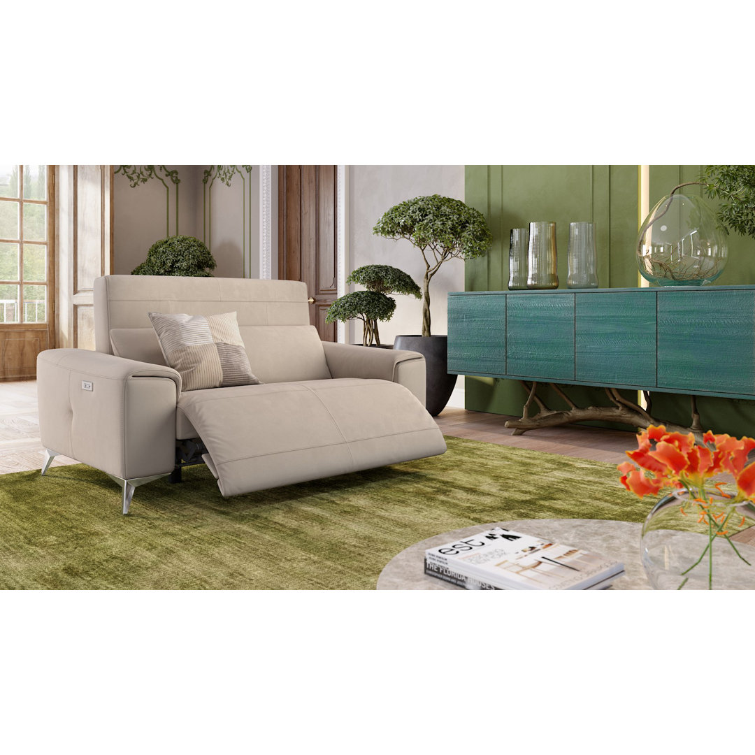 Perspections Stoff 2-Sitzer Sofa Mini Corneilous Cognac mit Funktionen