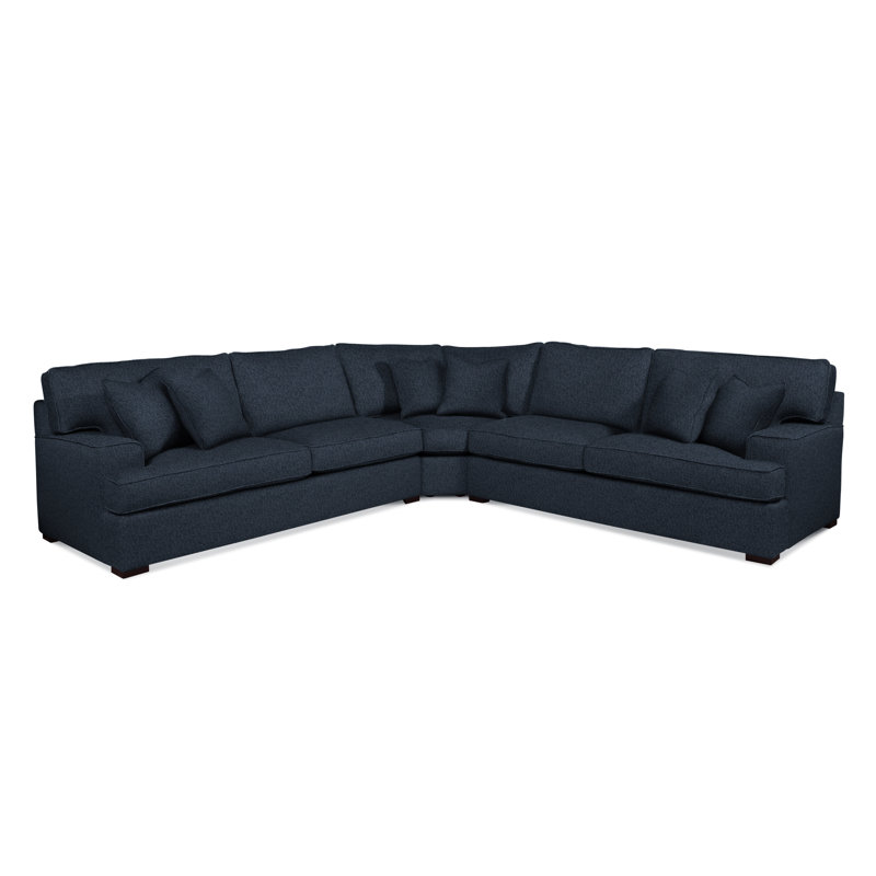 Sadie Sectional, Navy Crypton Performance; 0822-61, Java Finish