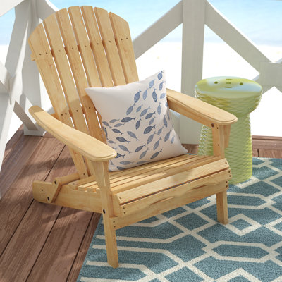 Chaise Adirondack pliante en bois massif pour l'extérieur Philbrick