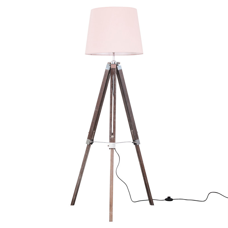 Bella Vista Tripod Floor Lamp, Dusky Pink