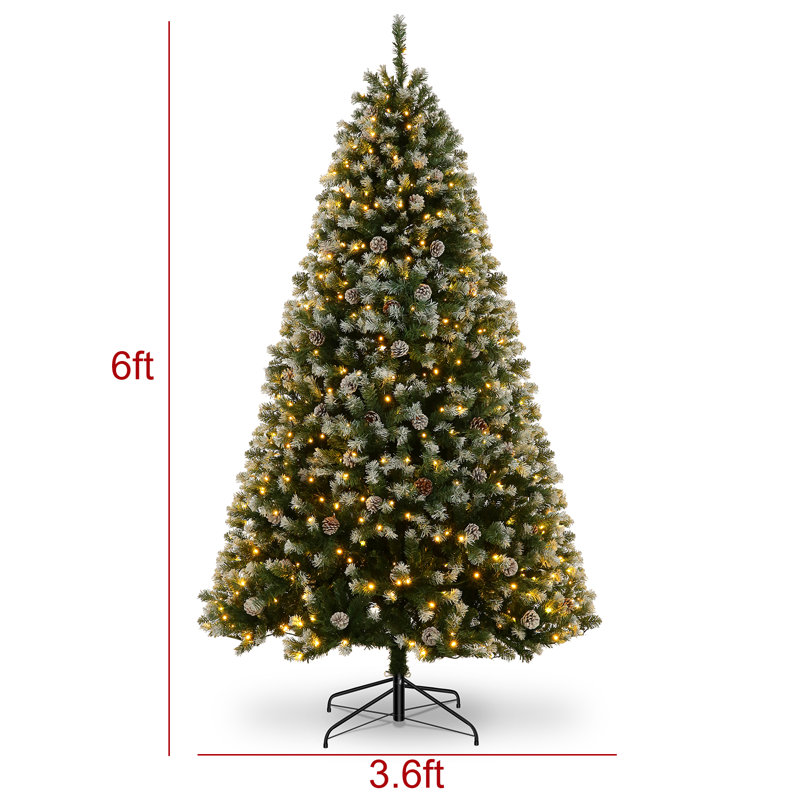 6ft Lighted Artificial Spruce Christmas Tree