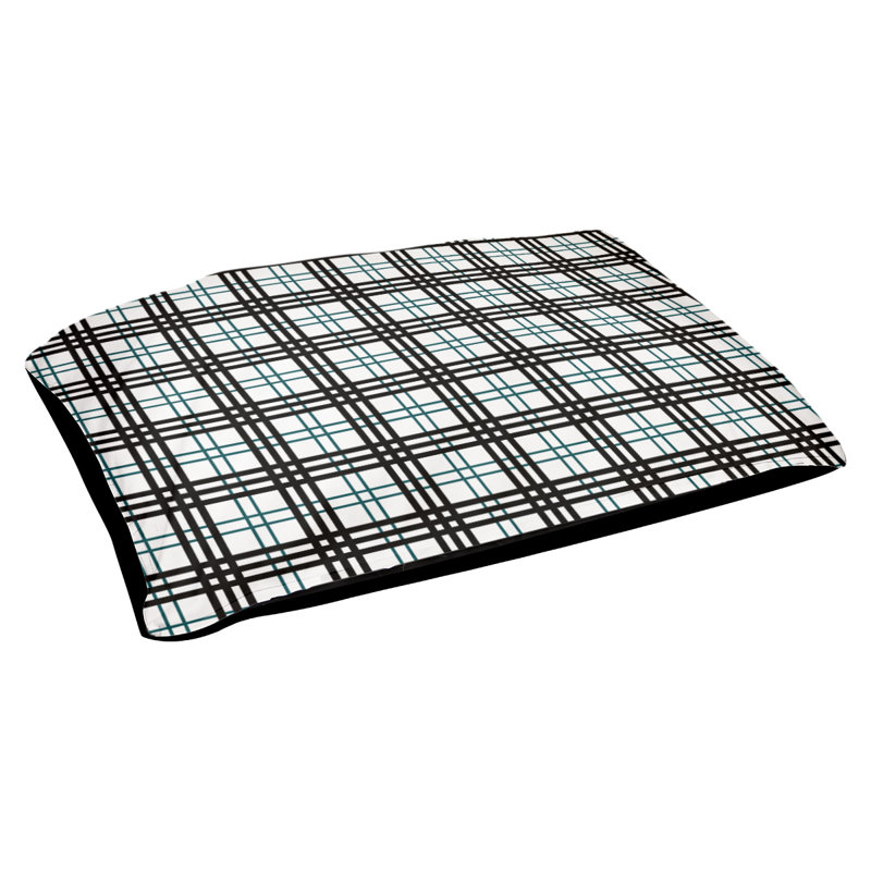 Coussin d’extérieur de luxe en football Philadelphia, Très grand (l 50 po x P 40 po x P 6 po), Blanc / vert minuit / noir