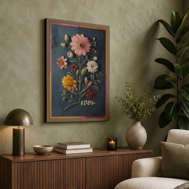 Specimens Botanical - Wrapped Canvas, 18x12 - 45.7 x 30.5 cm, Taupe Border