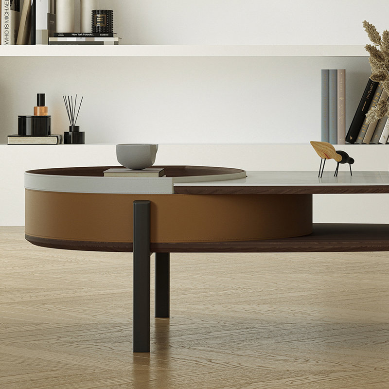 Table basse ovale simple et moderne