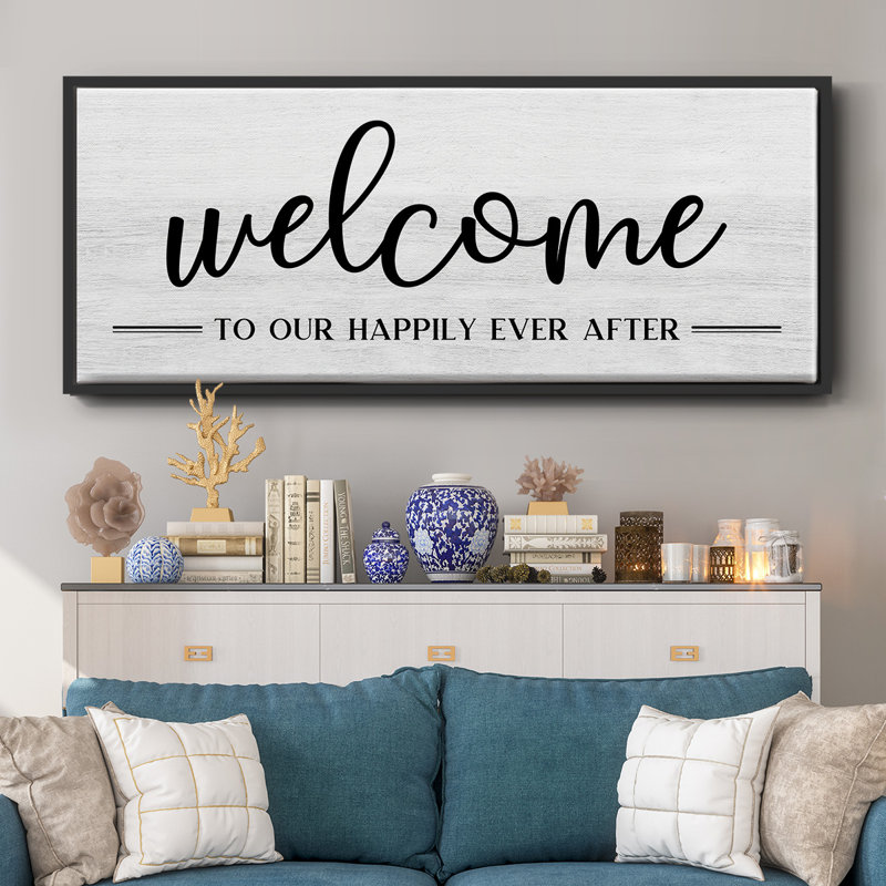 Welcome Ever After- Framed Canvas