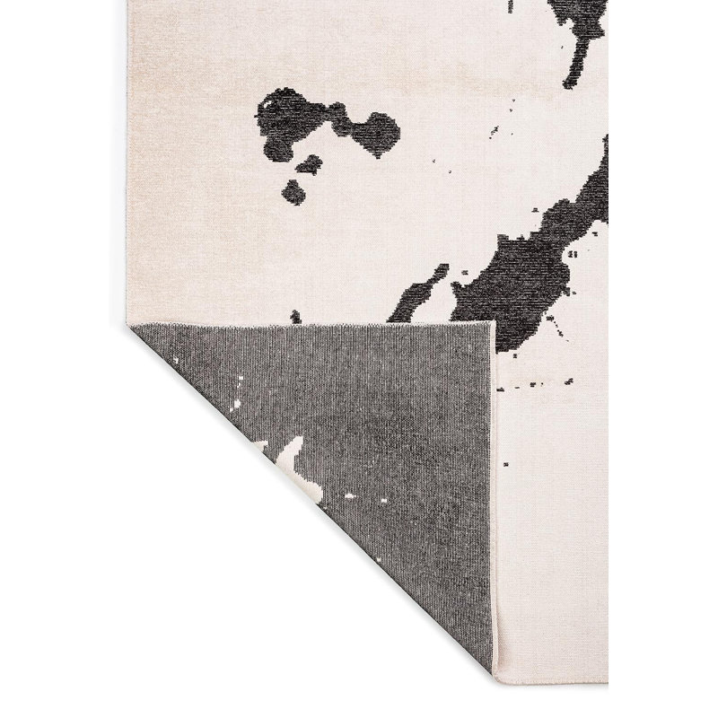 Tapis Mid-Century moderne abstrait, Rectangle 6 pi 7 po x 8 pi 3 po