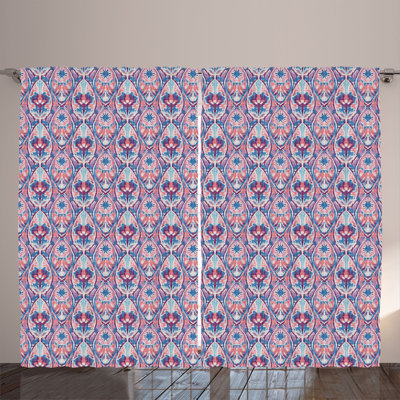 Polyester Semi Sheer Curtain Pair