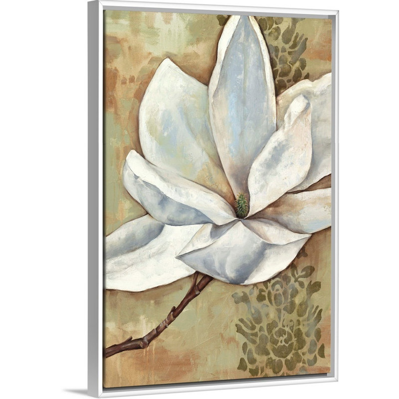Magnolia Majesty II, art mural sur toile, H 24 po x l 36 po x P 1,25 po, Cadre blanc