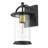 16.5 in. 1-Light Matte Brass And Black Outdoor Wall Lantern With Clear Cylinder Glass