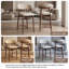 Tabouret de comptoir rembourrÃ© Vannie avec structure en bois massif-1676850960