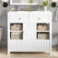 Meuble-lavabo multifonctionnel avec lavabo avec tablettes et tiroirs-434512155