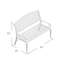 Banc de jardin en fonte d'aluminium Clifford