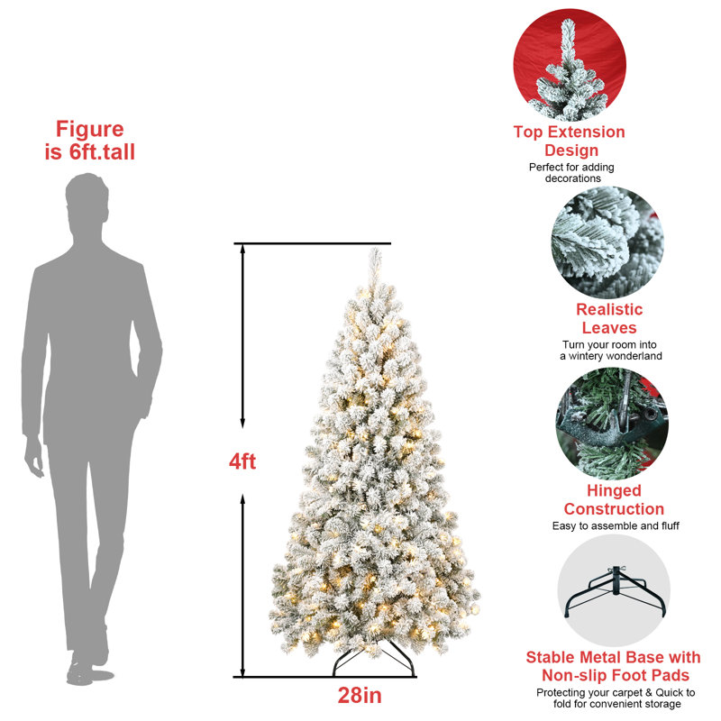 Arbre de Noël à mémoire de forme en PVC, H 6 pi