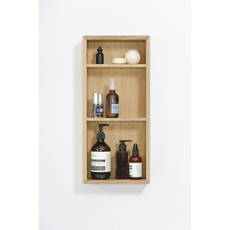 Mendocino Wall Bathroom Shelves, Oak