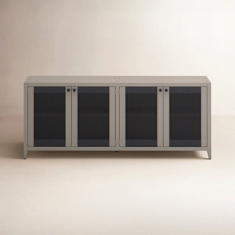 Sherwood 74'' W Solid Wood Sideboard, Weathered Gray