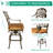 Giligia 3-Piece Patio Swivel Bar Stools Set, All Weather Cast Aluminum Outdoor Bar Height Bistro Set with 2 Cushioned Bar Chairs & 30.98" High Bar Table w/Umbrella Hole for Backyard, Lawn-1479435219