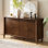 Buffet 4 portes Alex avec tablettes réglables et pieds en bois massif Alex