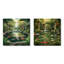 Bamboo and Koi Pond Showcase - Ensemble de 2 collages carrés en bambou-1203411468-1203411466