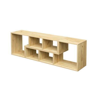 Versatile Double L-Shaped TV Stand, Display Shelf, And Bookcase For Home Furniture