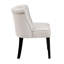 Chaise beige avec structure en contreplaqué et coussins attachés rembourrés de mousse