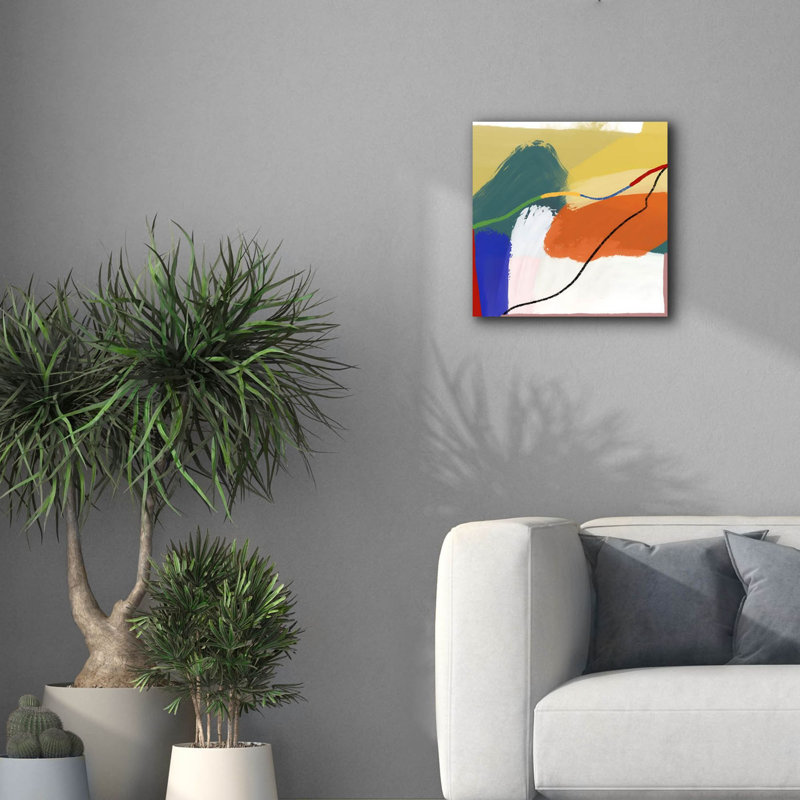 «A Sunday In The Mountain» par Cesare Bellassai, art mural sur toile, H 18 po x l 18 po x P 0,75 po
