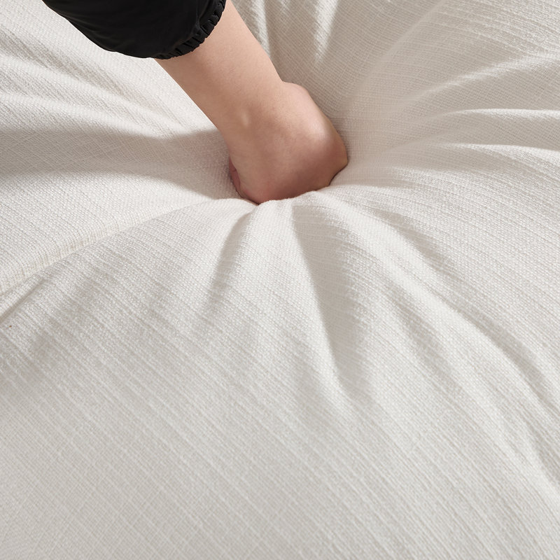 Canapé modulaire rembourré en L avec repose-pieds 4 pièces 4 pièces, Blanc