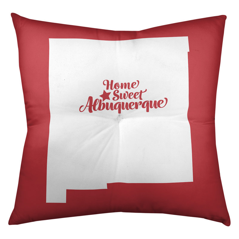 Coussin de sol touffeté, Albuquerque, 26 po x 26 po, Rouge