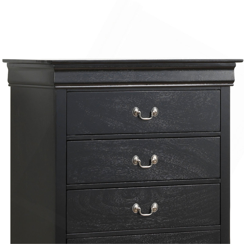 Charmant coffre de rangement traditionnel noir