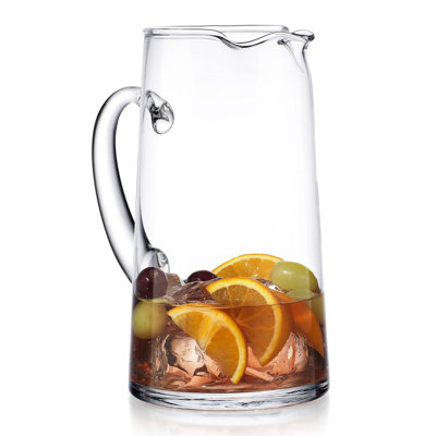 Glass Water Pitcher with Spout – Crystal-Clear Glass Beverage Pitcher