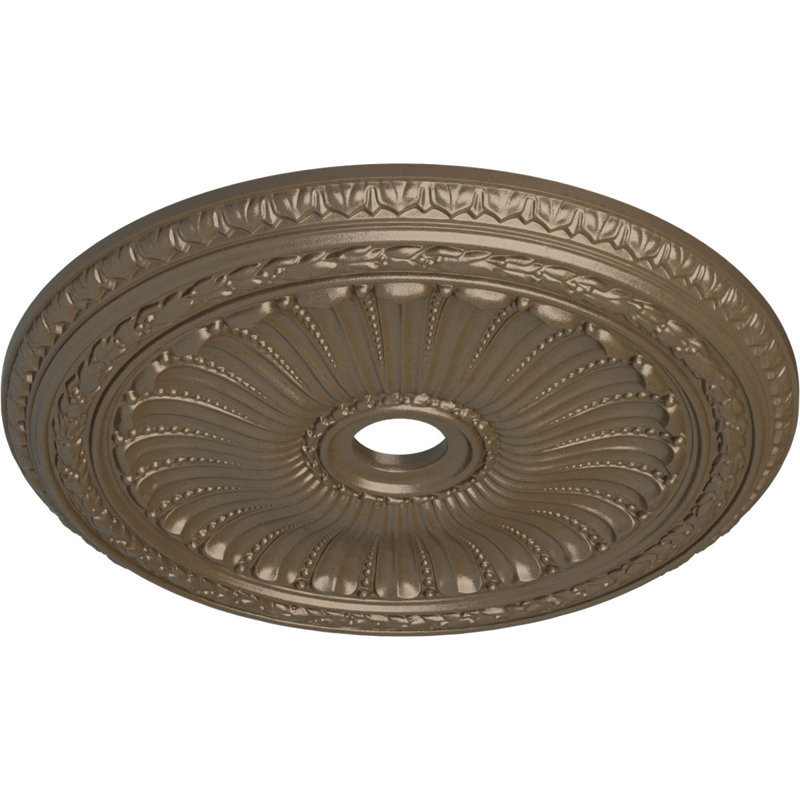 Médaillon à volutes Endurathane, DO 44 1/4 po x P 3 5/8 po x P 1 po (convient aux auvents jusqu'à 3 5/8 po), bronze peint à la main