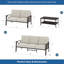 Ensemble de meubles de patio en métal 3 pièces-417234542