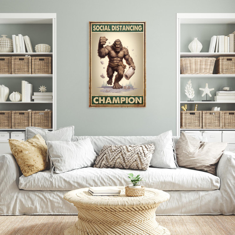 Lakendria Bigfoot avec champion du papier hygiénique, H 36 po x l 24 po x P 1,25 po