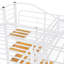 Lit mezzanine simple en métal avec tablette supérieure et échelle de rangement latérale-2062810448