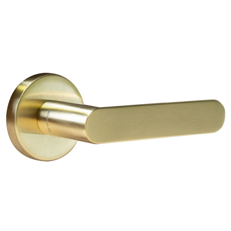 Passage Door Lever Set, 2-3/8", Satin Brass