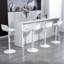 Ensemble de 2 tabourets de bar - tabourets de bar modernes en cuir de polyuréthane à hauteur de comptoir avec dossier, îlots de cuisine pivotants à hauteur réglable, sans accoudoirs, grande base-734939905