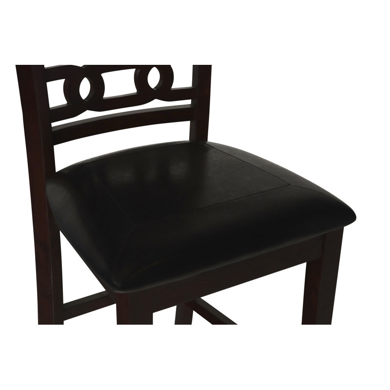 Ziemer 2 - Person Solid Wood Top Four Leg Dining Set, Ebony